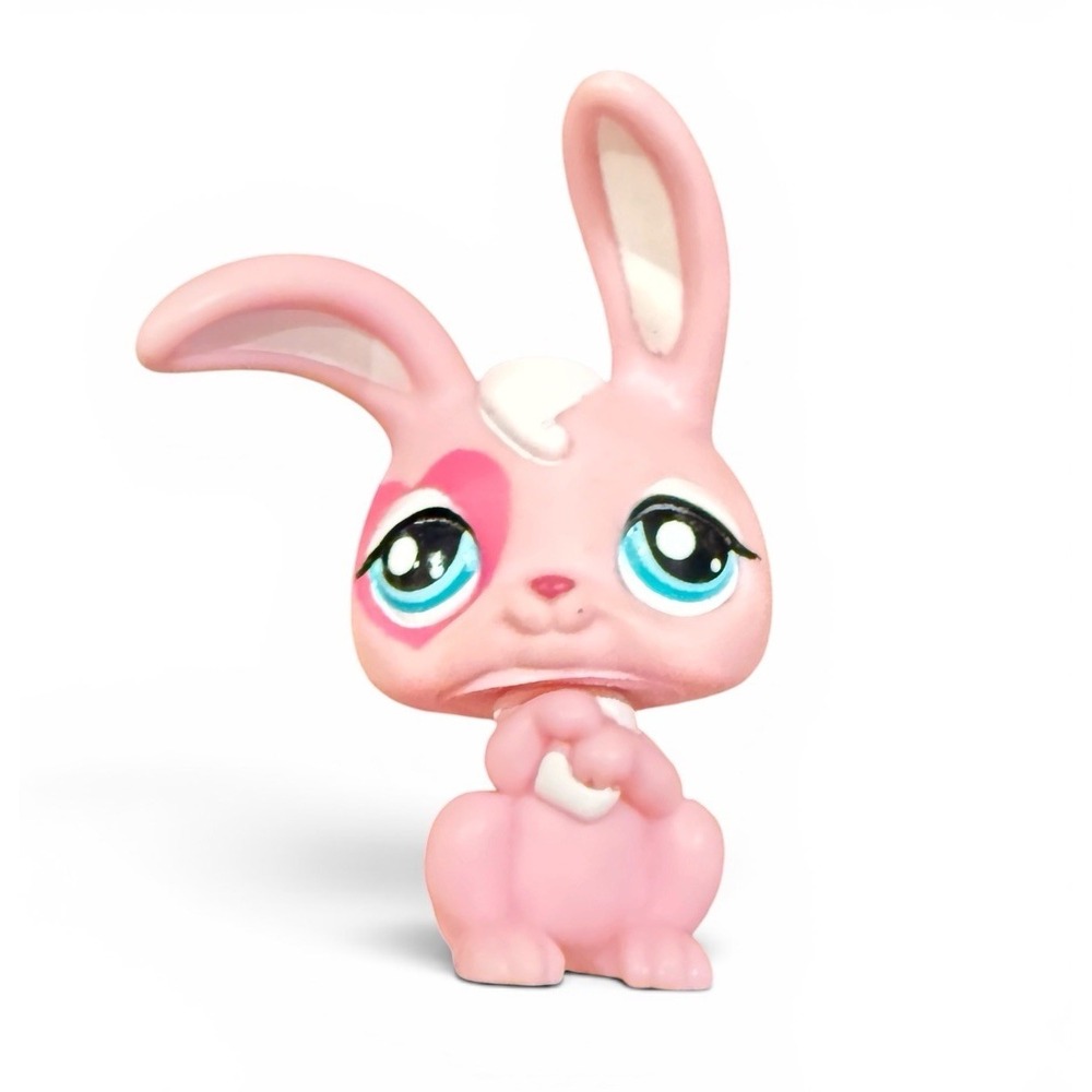 Littlest Pet Shop LPS G2 #1966 Pink Rabbit Heart Eye Nintendo DS Authentic